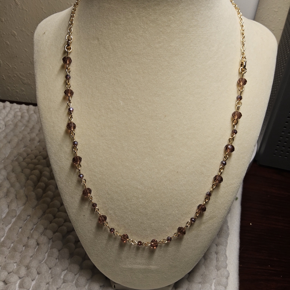 Style & Co beaded necklace goldtone